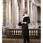 Muslima wear yeni sezon siyah beyaz frak tunik