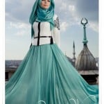 Muslima wear yeni sezon turkuaz şifon etek