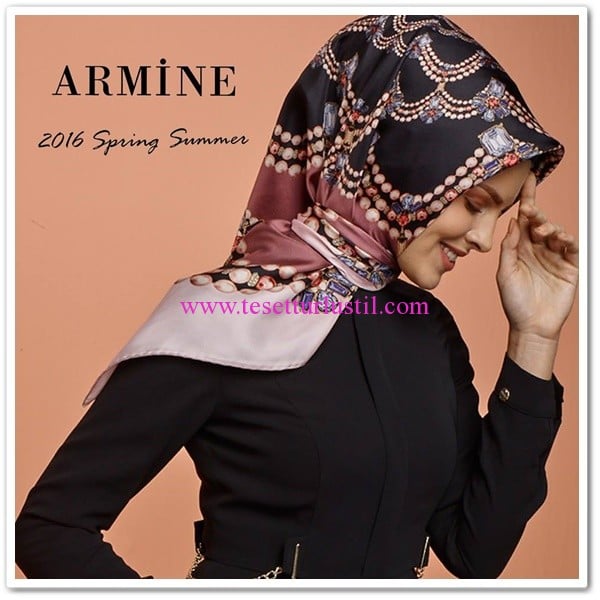 Armine 2016 grafik desenli eşarp modelleri