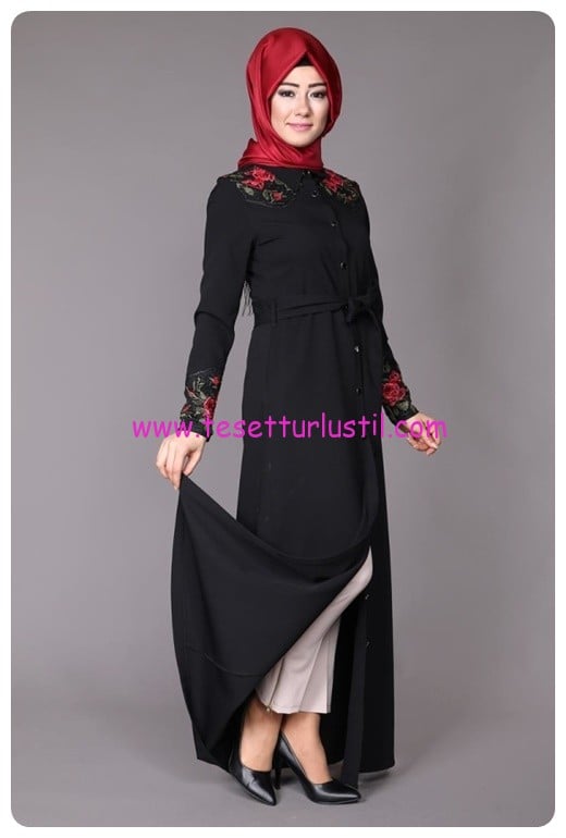 dantel-islemeli-elbise-tunik-msw8000-siyah-modaselvim